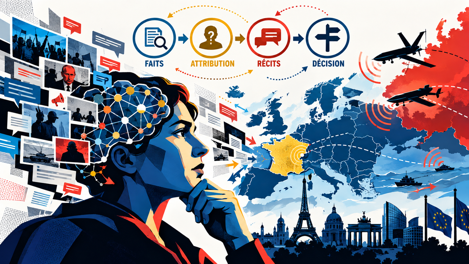 Drones russes, Europe et guerre cognitive : faits, attribution, récits et décision